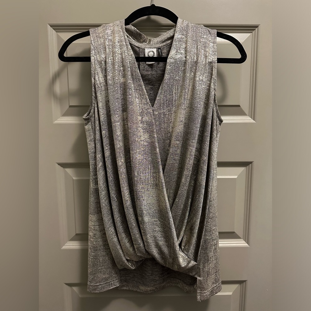 Anthropologie Akemi  + Kim Metallic Twisted Tank